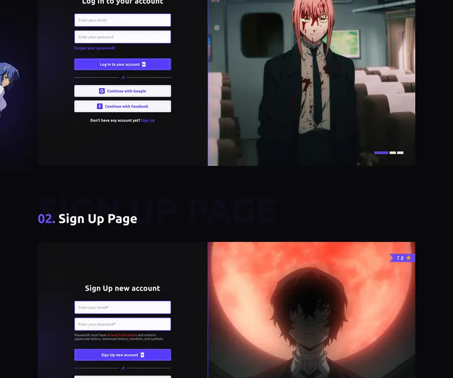 Pengalaman menonton anime yang nyaman dan praktis Antarmuka streaming anime yang nyaman dan mudah digunakan