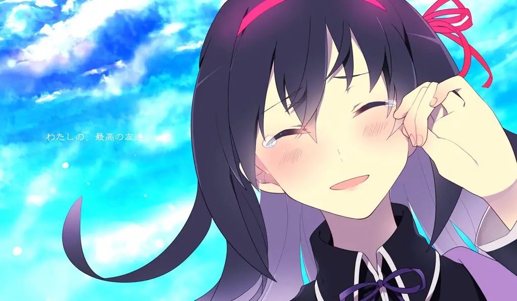 Gadis Anime yang Sedih Wallpaper gadis anime yang sedang menangis