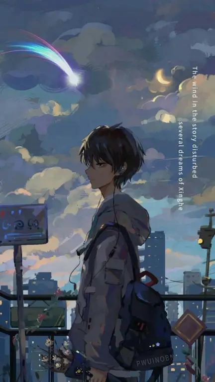 Wallpaper anime laki-laki estetik