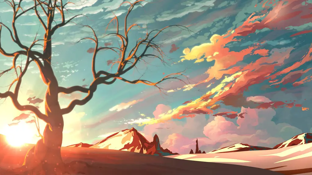Kualitas Gambar yang Menakjubkan Wallpaper pemandangan anime dengan resolusi tinggi dan detail yang luar biasa