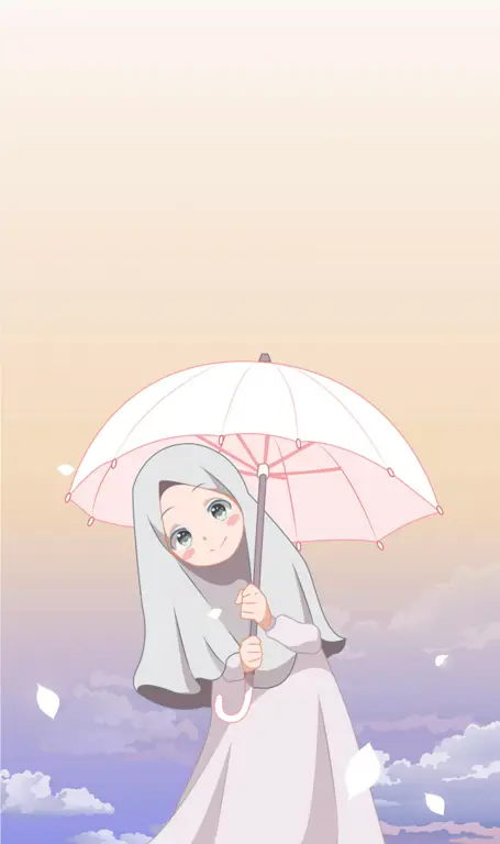 Koleksi Wallpaper Anime Hijab Imut Gambar wallpaper gadis anime hijab yang imut