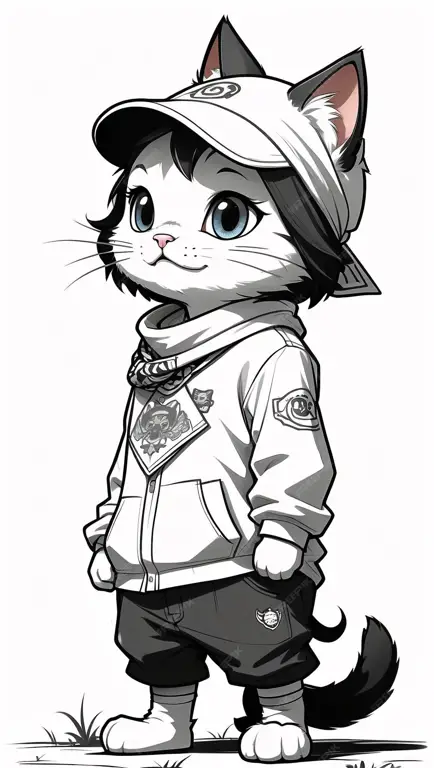Koleksi wallpaper kucing anime imut Ilustrasi kucing anime yang menggemaskan