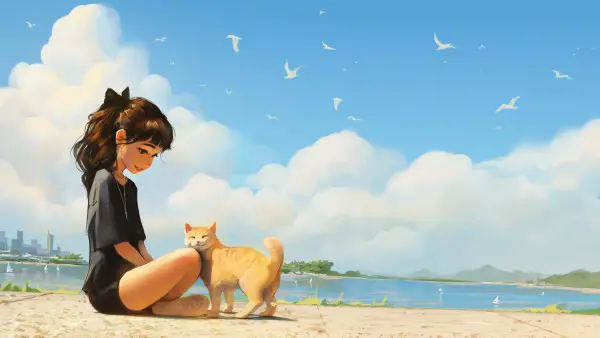 Wallpaper Kucing Anime Keren Gambar wallpaper kucing anime yang keren dan stylish