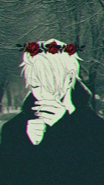Wallpaper Anime Sad Boy Pemandangan Estetis Gambar wallpaper anime sad boy dengan pemandangan estetis