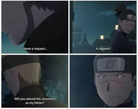 Persahabatan Boruto dan Sasuke Gambar Boruto dan Sasuke dalam momen persahabatan