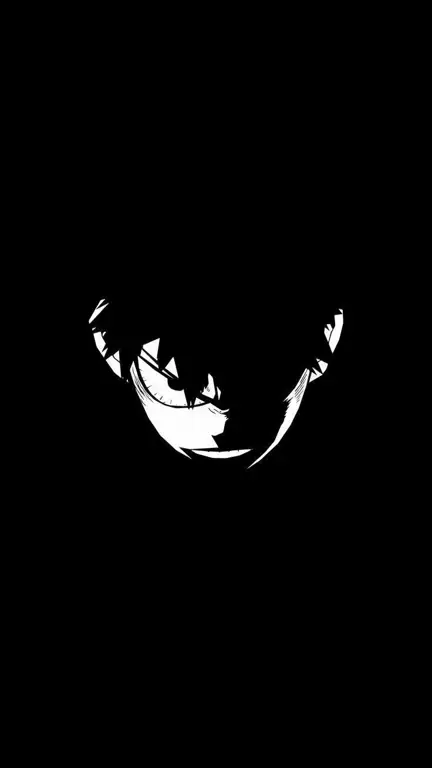 Wallpaper Anime Minimalis Hitam Wallpaper anime minimalis dengan tema hitam